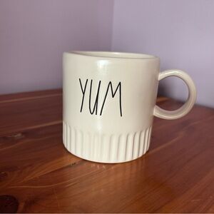 Rae Dunn by Magenta 'YUM' Coffee Mug with Ribbed Bottom